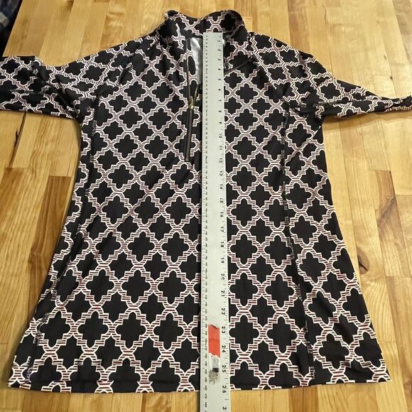 Crown & Ivy Top Performance Mock Neck Half Zip Active Pullover Thumbholes Size S - Picture 6 of 8